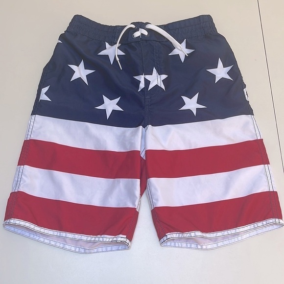 ❤️ 🆕 OLD NAVY American Flag Swim Shorts Size XL - Picture 3 of 4